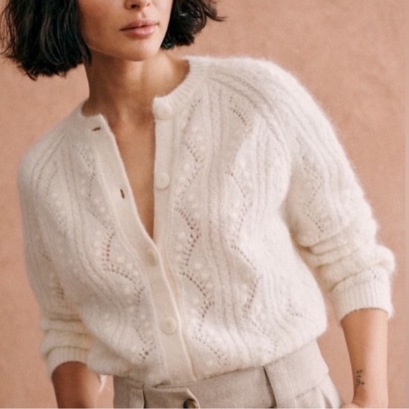 Sezane Sweaters - Sezane Magda Cardigan, Ecru, M